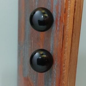 VINTAGE black clip on earings costume